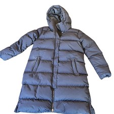Duluth Trading Jacket Women's Xl Black Duck Down Parka Coat Puffer Hooded Pocket
