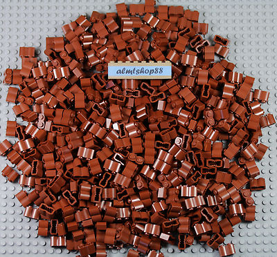 LEGO - 1x2 Brick Logs Reddish Brown Castle Palisade Fort Blocks #30136 Lot Bulk