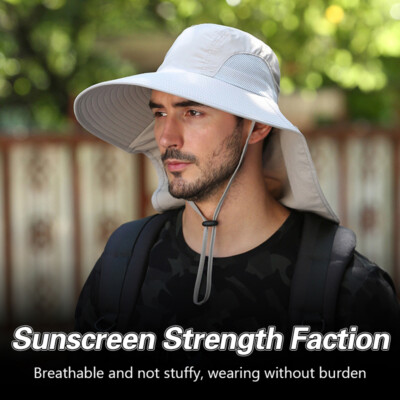 Sunscreen Outdoor Hat Sun Hat Large Brim Breathable Adjustable
