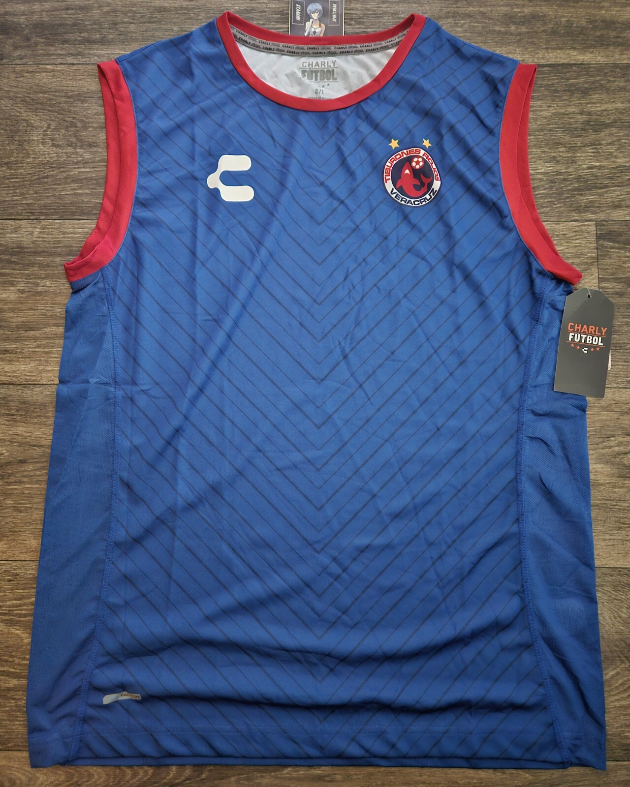 NWT Charly Tiburones Rojos de Veracruz Training Futbol Soccer Jersey Size Large