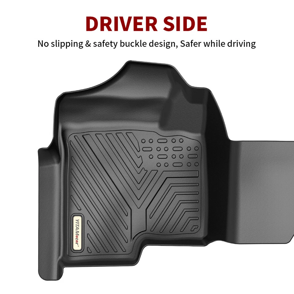 3D Floor Mats for 2007-2013 Chevy Silverado GMC Sierra 1500 2500/3500HD Crew Cab Foto 4 de 4