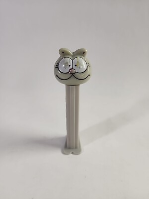 Garfield Nermal Cat Pez Dispenser Slovenia Gray w/ White Eyes Empty Paint wear 