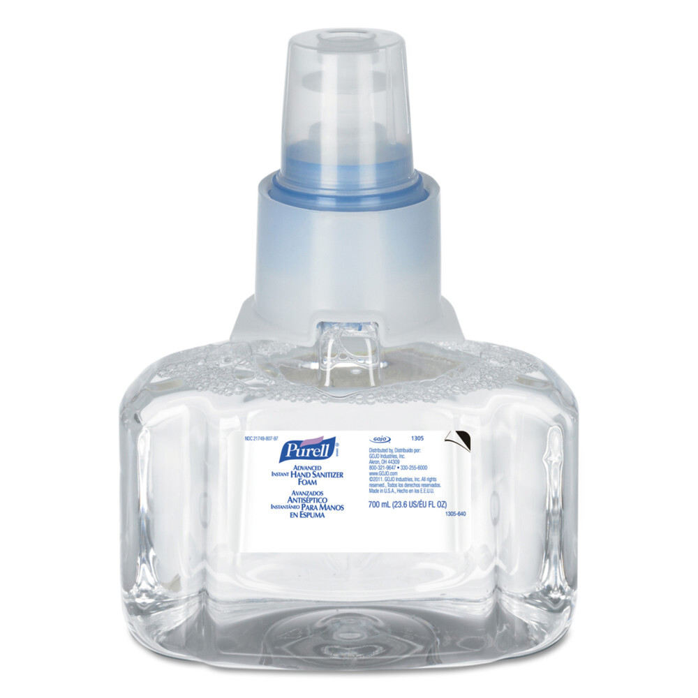 Новая заправка для дезинфицирующего средства для рук Purell 130503CT объемом 700 мл для LTX-7 (3 /CT)