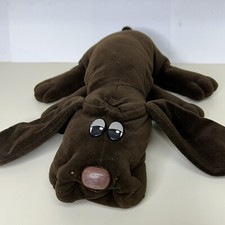 Tonka Lg Pound Puppy Plush Stuffed Animal Dark Brown Hound Dog 1985 Vintage 18"