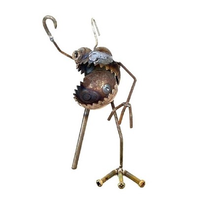 Sugarpost Gnome Be Gone Mini Pirate Hook Peg Leg Metal Art Sculpture