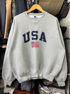 トップス 80s~ Russell Athletic sweat shirt USA Vintage 80's Russell Athletic USA Made Solid RED Crewneck