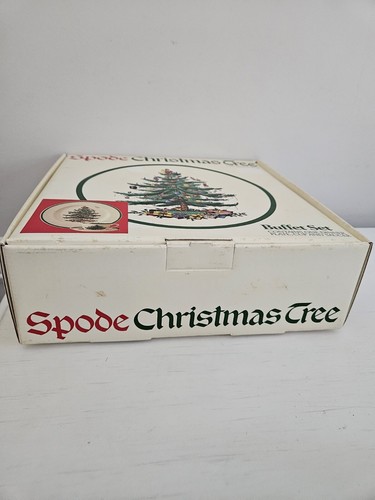 Spode Christmas Tree BUFFET SET 3 piece Vintage Dinner Plate Cup Saucer NIB - Picture 22 of 23