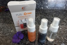 Pur minerals x care 3 piece facial mist kit new in box