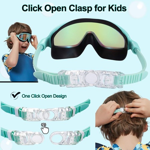 Schwimmbrillen 2er Pack Anti-Beschlag Anti-UV Weitsicht Schwimmbrille für Kinder 3-15 - Bild 5 von 7