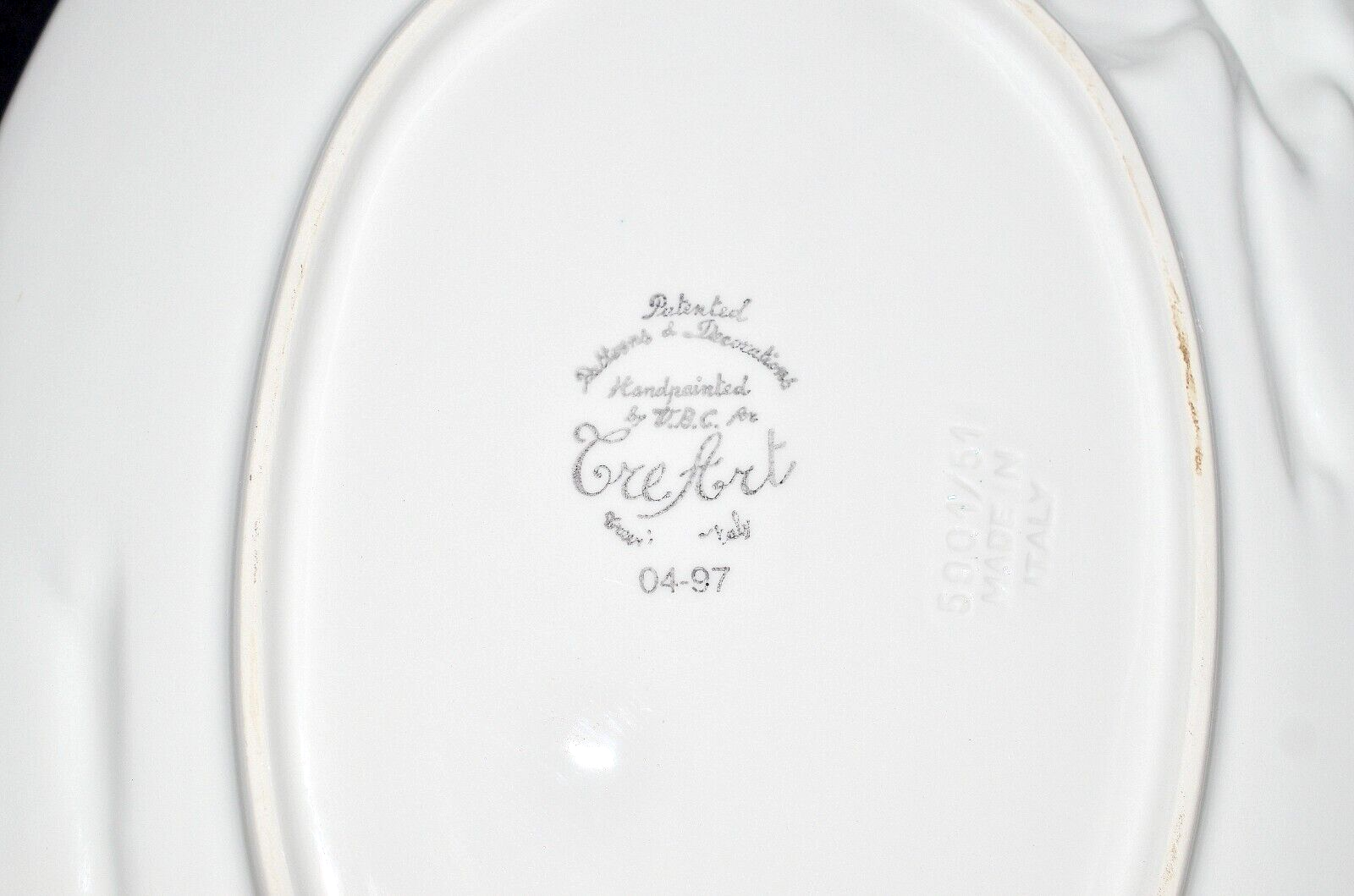 Cre Art Creart Tre Art Seafood 20" OVAL SERVING PLATTER Crayfish Shells