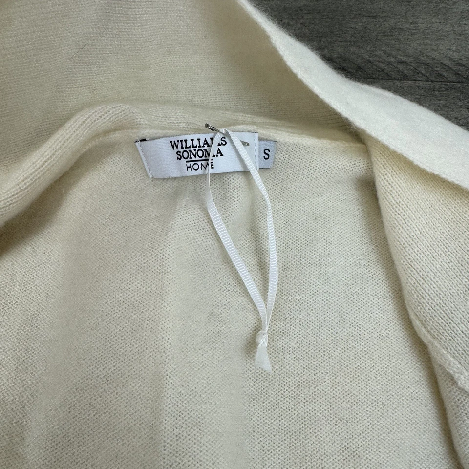 Bata larga de cachemir Williams Sonoma Chambers manchas de marfil leer Foto 4 de 4