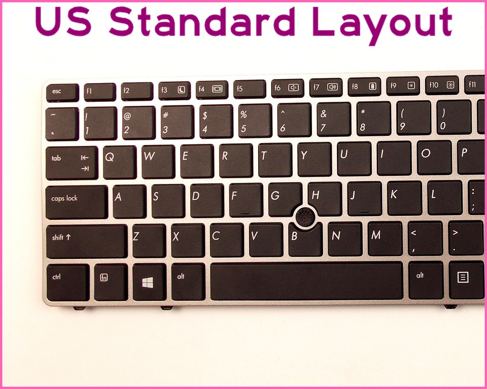 Laptop US Layout Keyboard for HP 641179-001 W/Silver Frame&Pointer | eBay