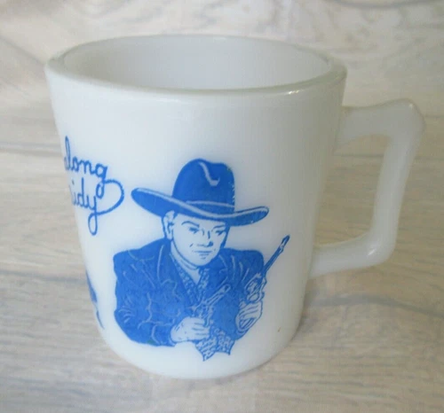 Milkglass Childs Mug Hopalong Cassidy