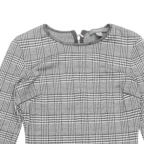 Primark Womens Grey Plaid Polyester Blend Pencil Dress Size 10 - Picture 5 of 12