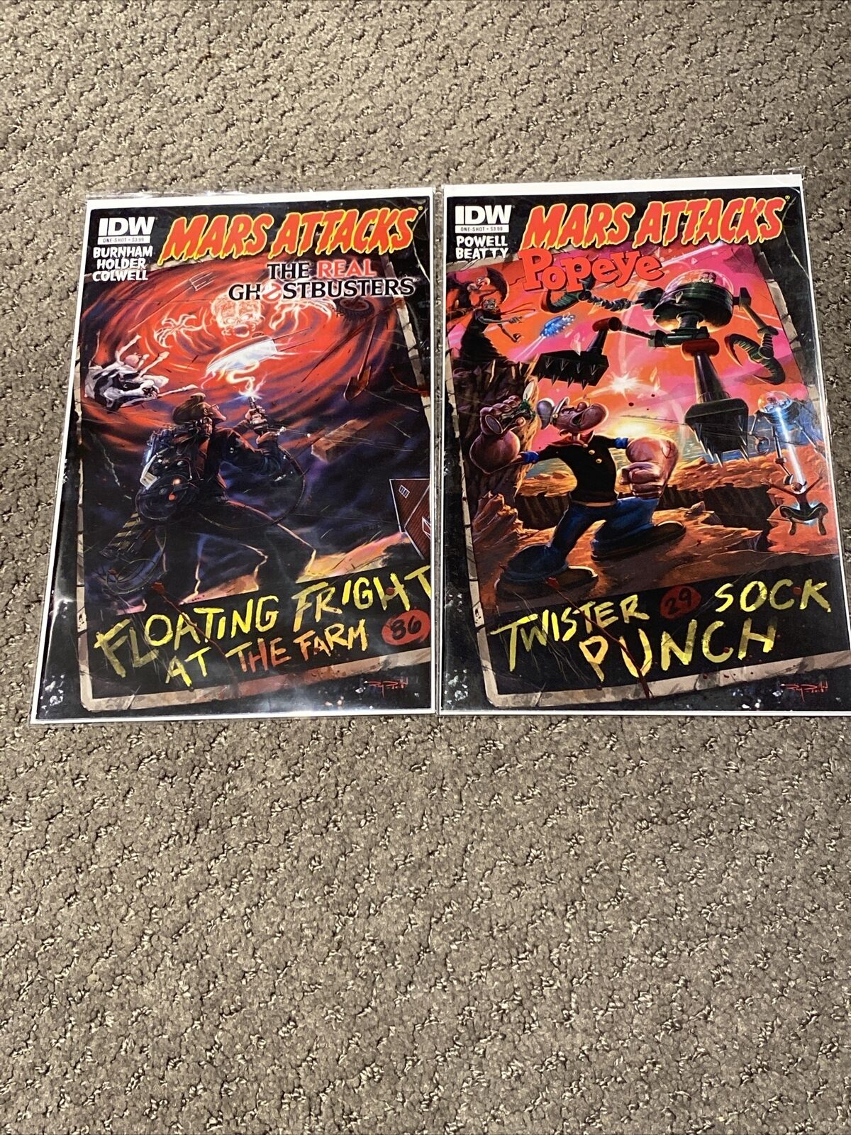 Mars Attacks One-Shot Set - The Real Ghostbusters  & Popeye - IDW Lot