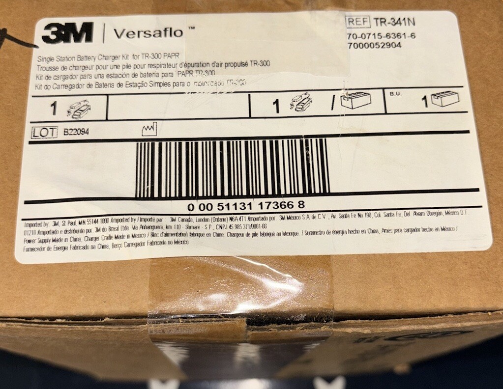 Base del Cargador de Batería 3M™ TR-340, para Versaflo™ TR-300 y