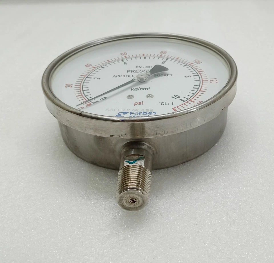 Forbes Marshall Pressure Gauge EN-837 AISI 316 L Tube & Socket 0 -10 Psi 0-150 - Image 2 of 4