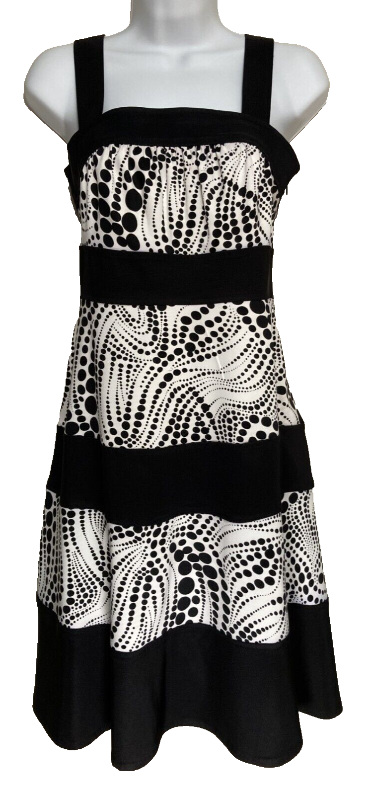 Kim Rogers Stretch Polyester Gabardine Tiered Sundress Size 6 NWT-image