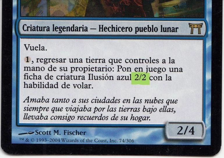Meloku the Clouded Mirror FOIL Spanish Mtg MISPRINT. Creates 2/2 creatures. - Imagen 3 de 4
