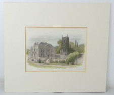 Widcombe Old Church Bath Hand Coloured Engraved Topographical Print