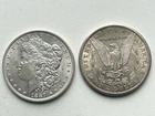 1887 $1 Morgan Silver Dollar, lot of 2, 1887-S 1887-P