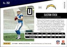 2019 Panini Unparalleled #262 Easton Stick Flight