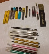 VTG Lot o  mechanical pencils & lead US Gov't, Lyra,Bensia,Pentel,Electrographic