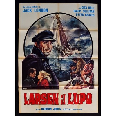 manifesto LARSEN IL LUPO wolf jack london barry sullivan peter graves hall A139
