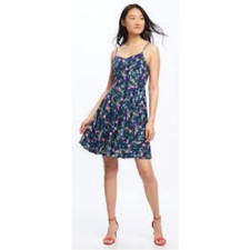 Old Navy Women Plus 1x Navy Floral Adjustable Convertible Straps Cami Sun Dress