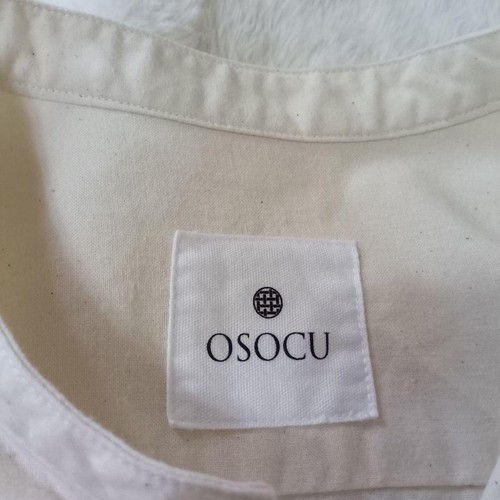 OSOCU Band Collar Shirt L Aichi Prefecture Made - Picture 8 of 12