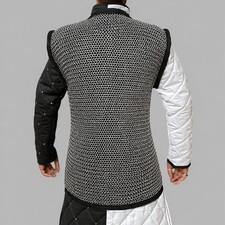 Aluminium Chainmail Haubergeon Sleeveless Armor   10mm 16 Gauge Flat Ring Rivete