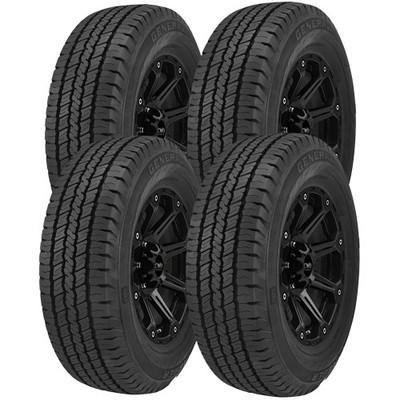 (QTY 4) 185/60R15C General Grabber HD 94/92T Load Range C Black Wall Tires
