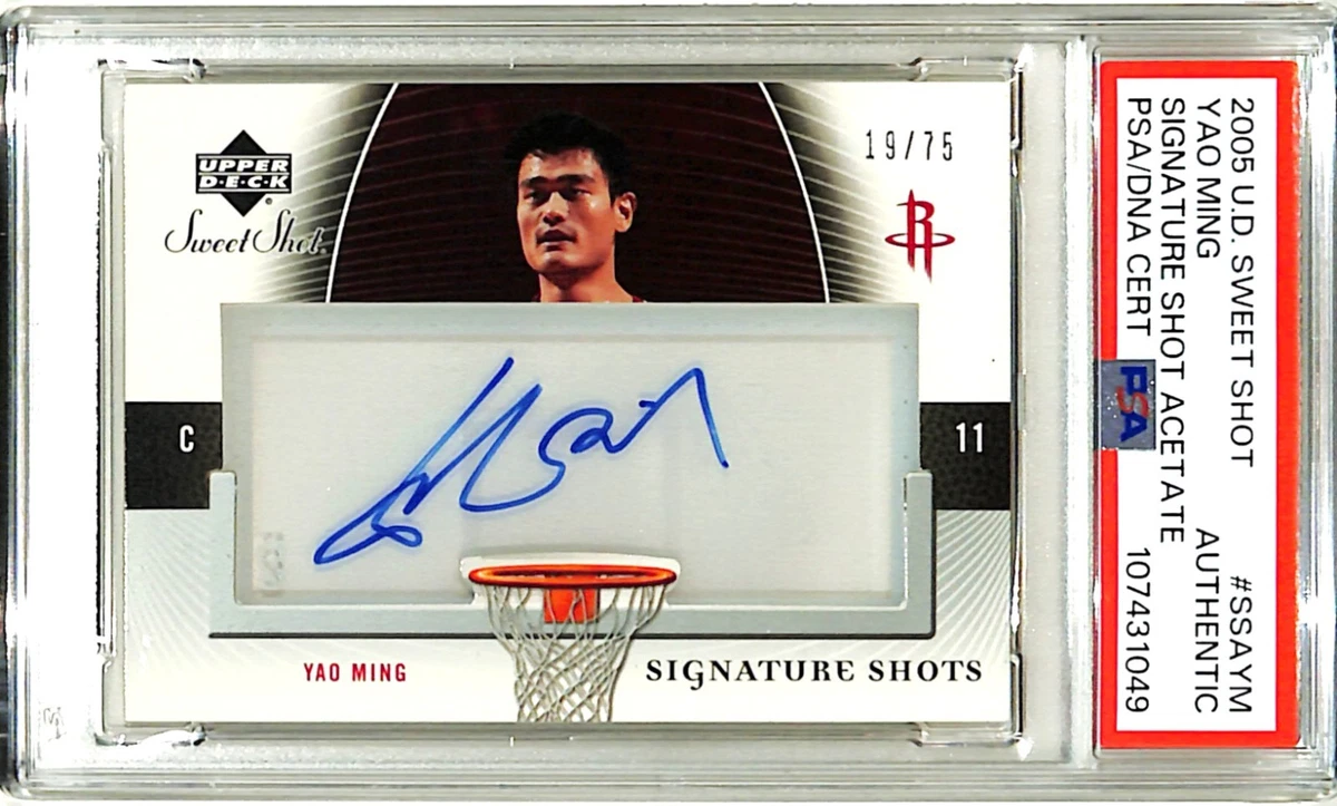 Yao Ming Basketball Autographed Sports Trading Cards & Accessories