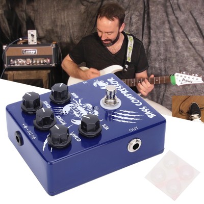 Bass Compressor Pedal Pressure Point Effect True Bypass Aluminium-Schale CP- DON