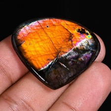 Beautiful Natural Labradorite Pear Shape Cabochon, 55.00 CRT  32X38X6 MM U-47