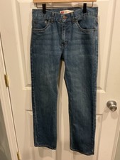 Levis 505 Regular Fit Blue Jeans Sz 27 x 29 Classic Denim Pants 18 Slim Youth