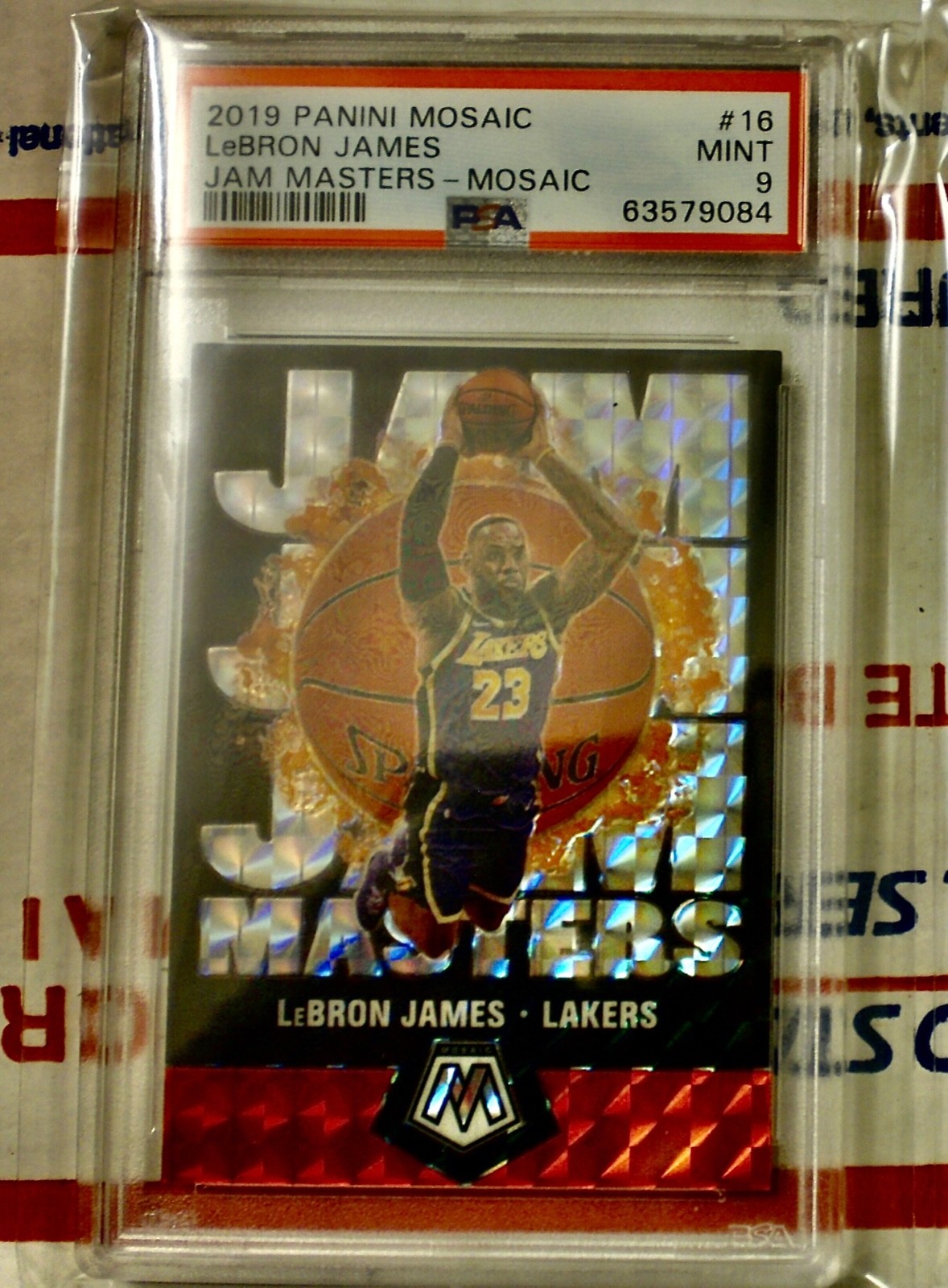Lebron James 2019-20 Mosaic Jam Masters  Silver Prizm #6 PSA 9