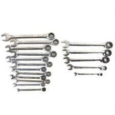 Gear Wrench 17 Piece Ratcheting Combination Wrench Set Sae Metric Mix Lot Ace
