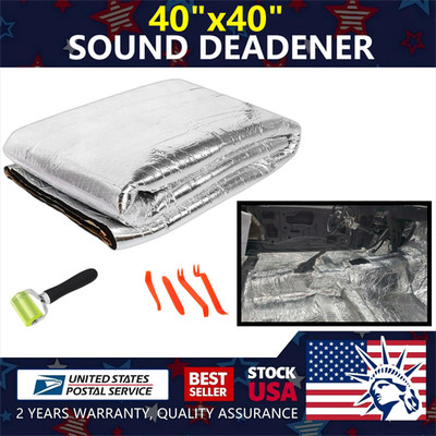 SILVER SOUND DEADENER MAT FOR CAR NOISE HEAT INSULATION ENGINE HOOD AUTOHESION