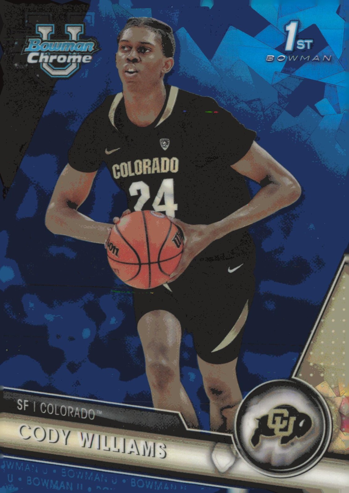 2023-24 Bowman University Chrome Sapphire #16b Cody Williams