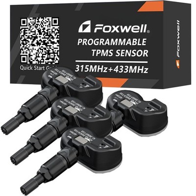 4x Foxwell Reifendrucksensor XRDE053 RDKS TPMS Schwarz  für Cadillac Chevrolet N