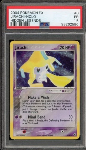 Pokemon Jirachi EX Hidden Legends Holo Rare #8 PSA 1.5