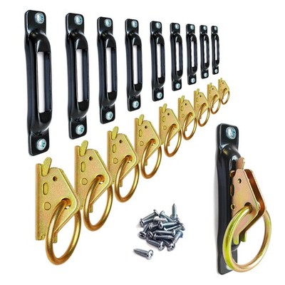 E Track O Rings Tie Downs 20 Pack Galvanized Black Accessories Cargo Trailer