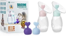 Amplim Manual Breast Pump | Food-Grade Silicone Milk Collector | Portable,... 