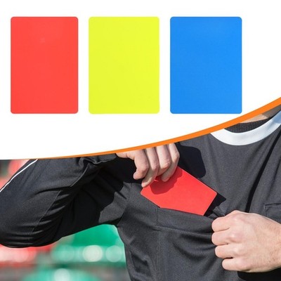 Referee Penalty Cards Versatile Warning Ejection Delay Red Yellow Blue Cards
