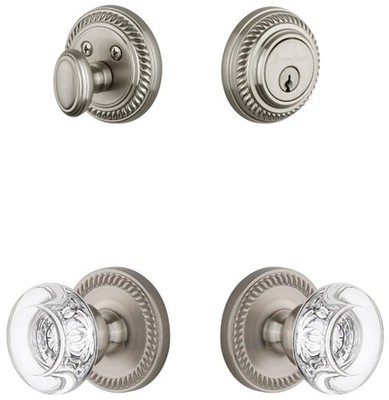 Grandeur NEWBOR_SP_ESET_234 Newport Solid Brass Single Cylinder - Nickel