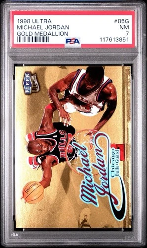 1998-99 Ultra Gold Medallion Michael Jordan PSA 7 !! Brand New Slab