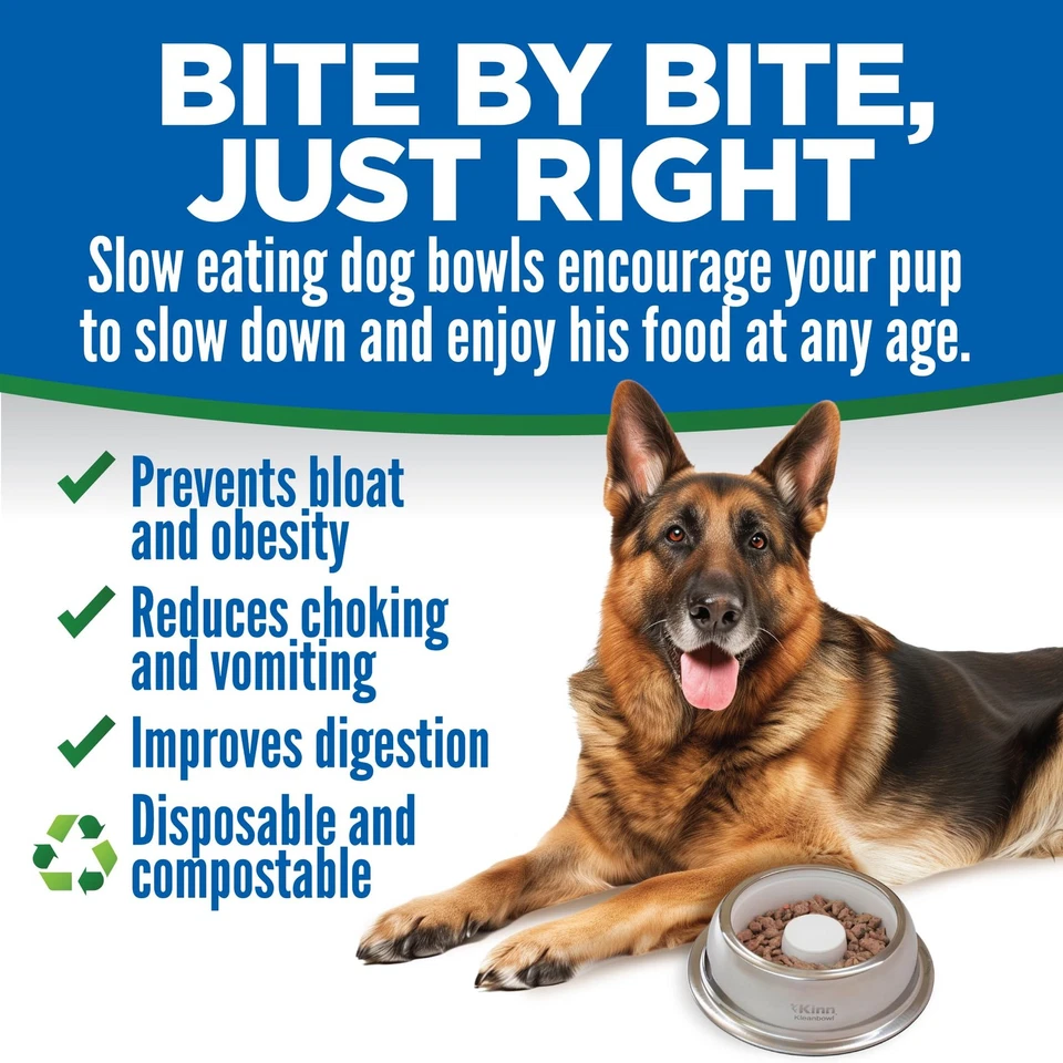 Slow Feeder Dog Bowl, Disposable Pet Food Dish to Slow Down Eating Dogs, Fram... - Image 3 of 4