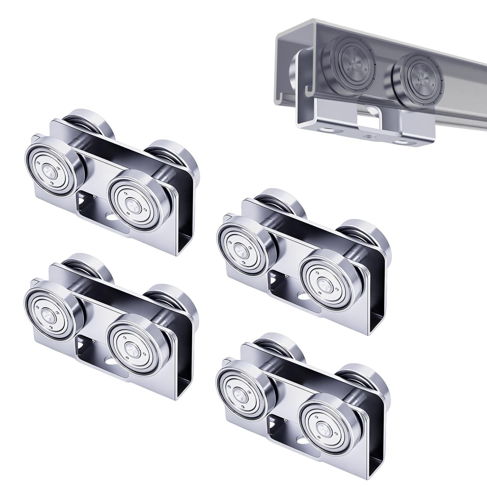 4 Wheel P2750EG Trolley Assembly for Electric Hoist Strut Channel 4Pack