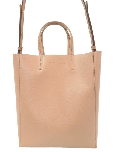 Celine Small Vertical 176183 Leather Beige Shoulder Bag with Box Women's #TB1206
